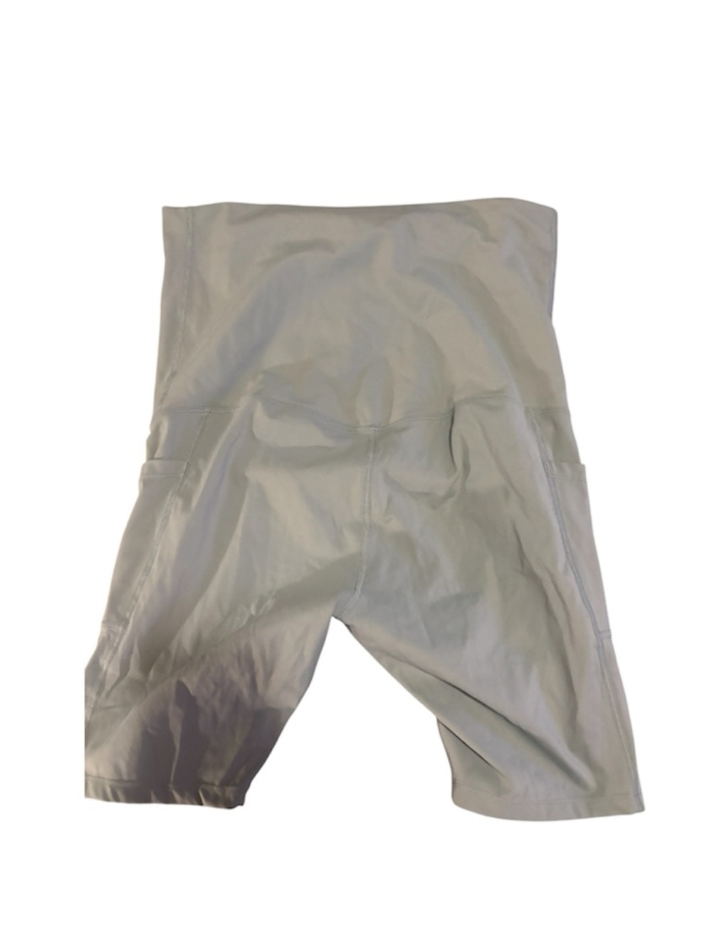 2 pair, 2 different colors High-Waisted Maternity Biker Shorts in Blue and Pink